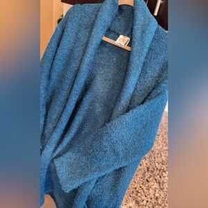 Island tribe Knits Cozy Blue Open Front Cardigan. Size S/M